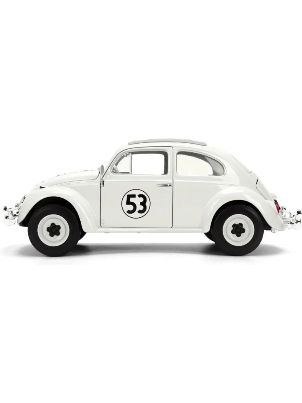 Die-Cast Volkswagen Beetle Model Car with Tire Rack - 1:24 Scale Collectible Toy